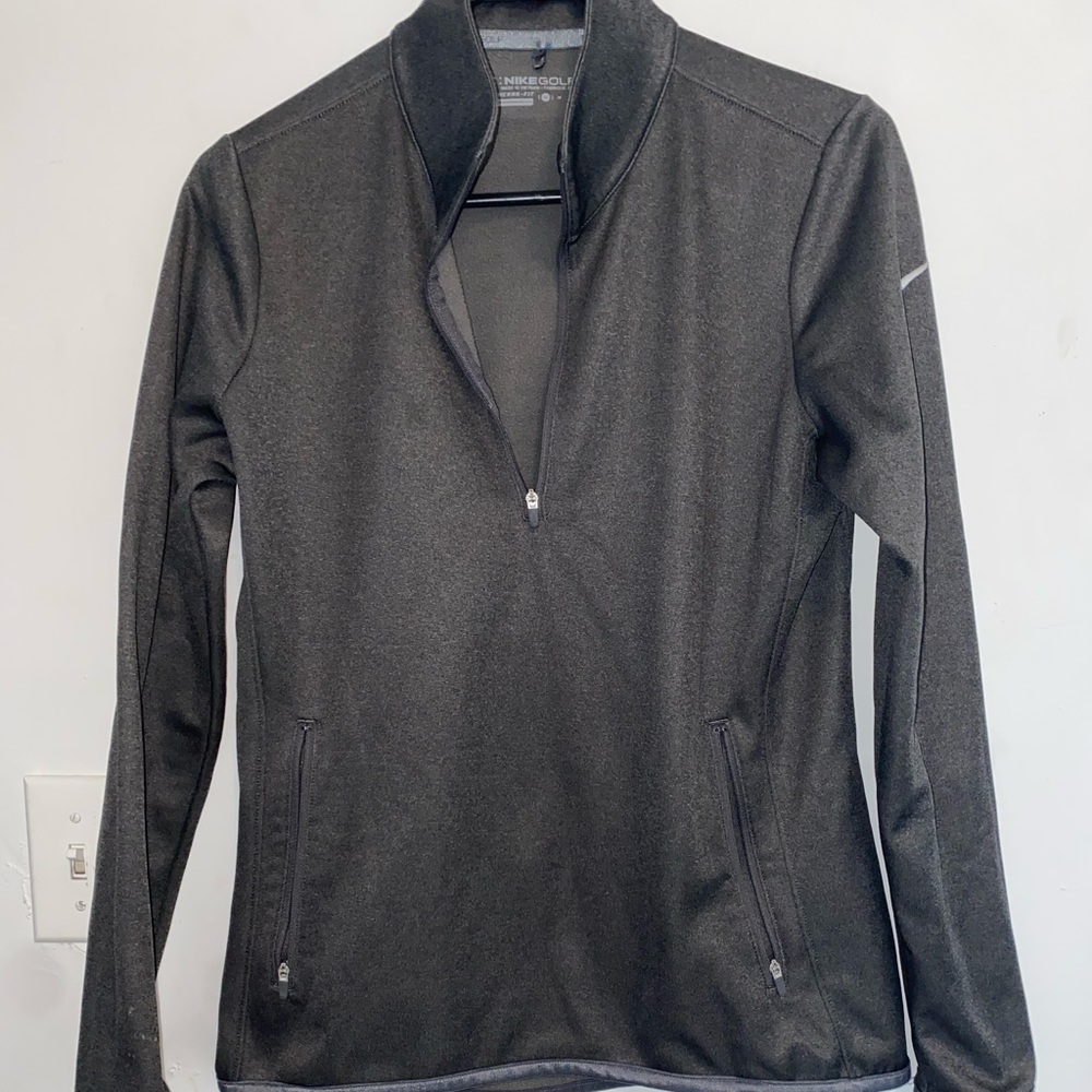 Dark Grey Nike Pull Over Light Weight Jacket.